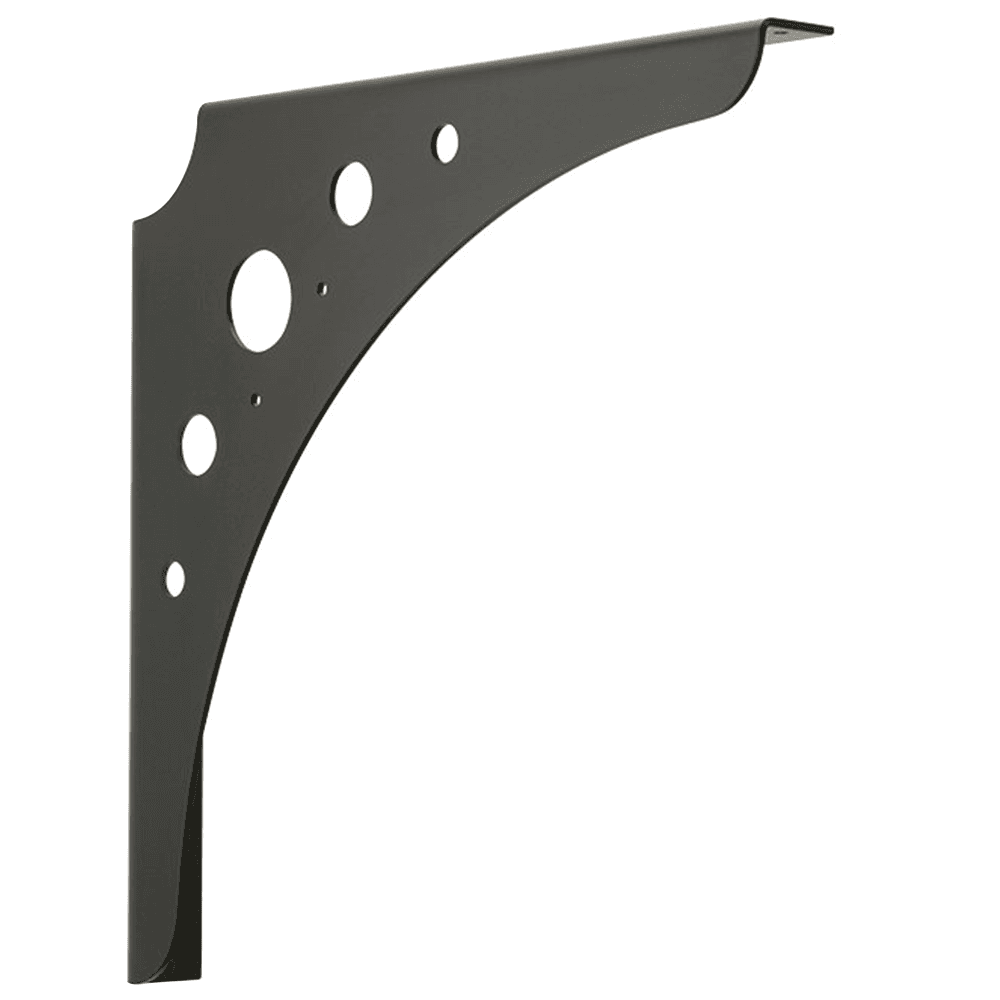 18-3/8" Steel Work Desk Support Bracket, Matte Black Finish