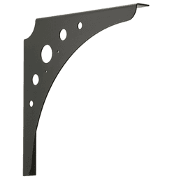 18-3/8" Steel Work Desk Support Bracket, Matte Black Finish