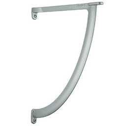 12-13/16" Arc Work Surface Shelf Bracket, Metallic Silver Finish