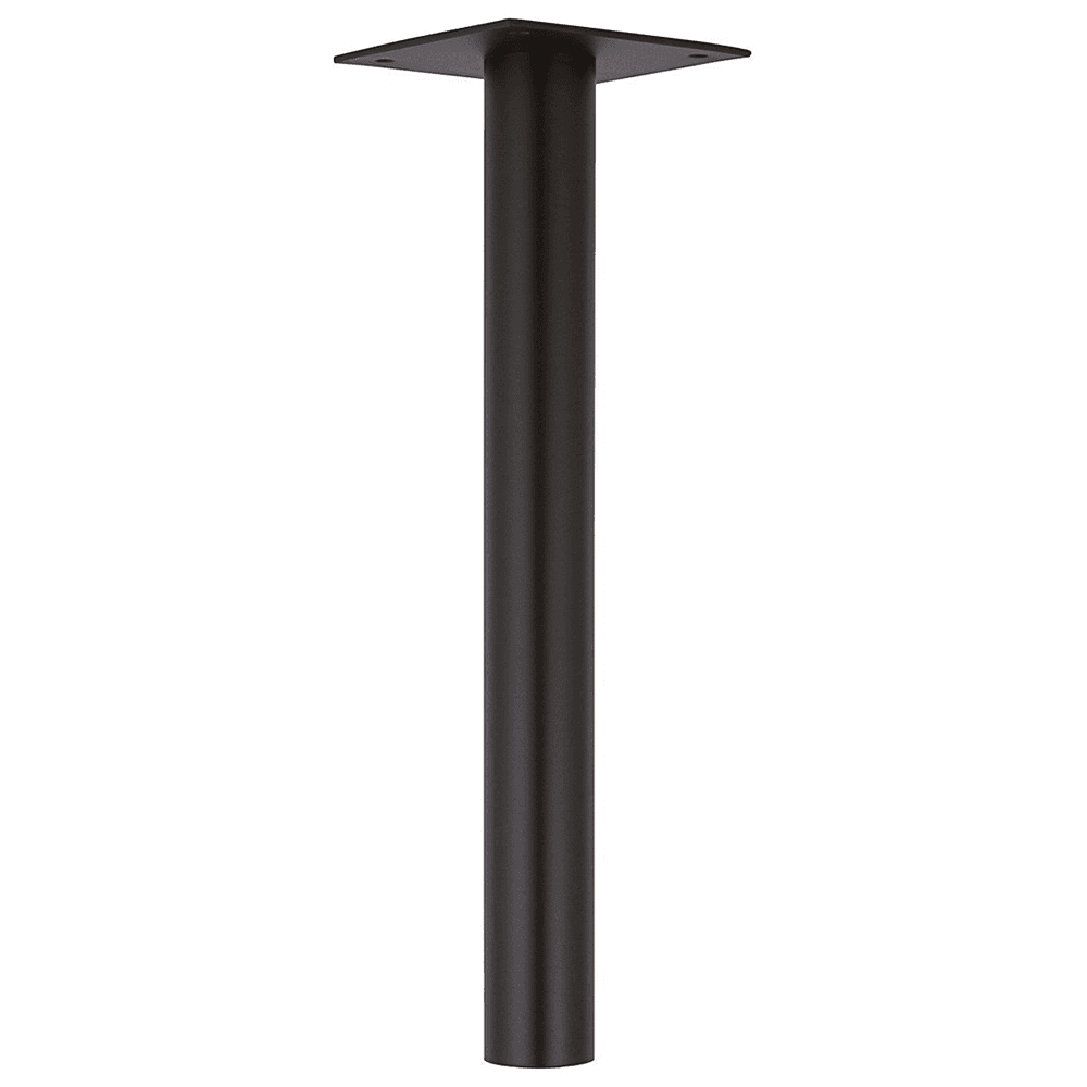 3" Diameter x 27" High Table Leg, Matte Black