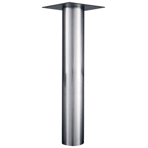 6" Diameter x 28-1/2" High Table Leg, Satin Chrome