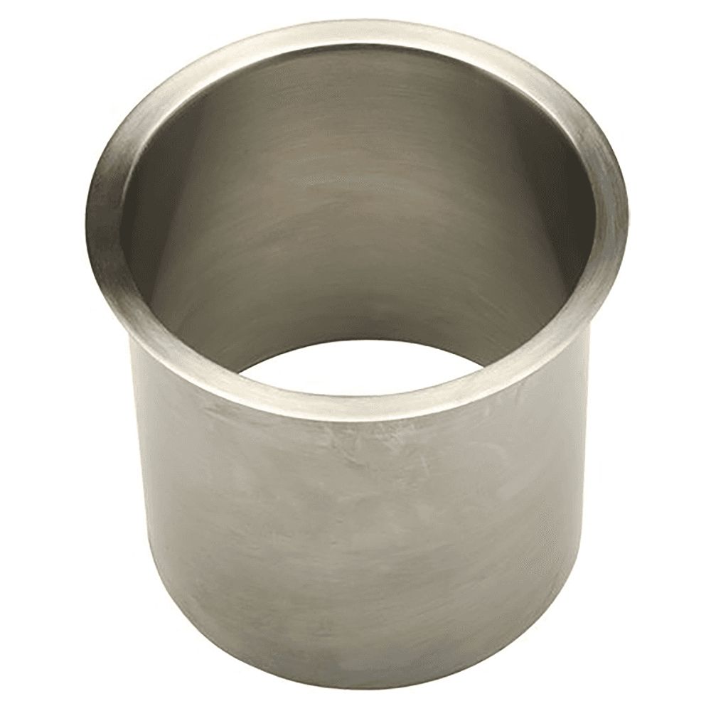 6-3/4" x 6" Deep Trash Grommet for 6" Hole, Satin Stainless Steel