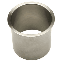 6-3/4" x 6" Deep Trash Grommet for 6" Hole, Satin Stainless Steel