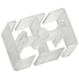 2-13/32" x 2-3/32" Additional Vertebrae for WM16 Wire Manager, Translucent White