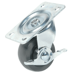 C-GD 2-1/2" General Duty Non-Marking Gray Swivel Caster with Brake