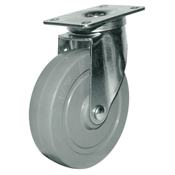 5" Light-Medium Duty Non-Marking Gray TPR Swivel Caster