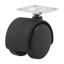1-1/2" Light Duty Twin Wheel Nylon Swivel Caster