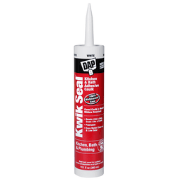 Kwik Seal Kitchen & Bath Adhesive Caulk, 10.1 fl oz Cartridge, White