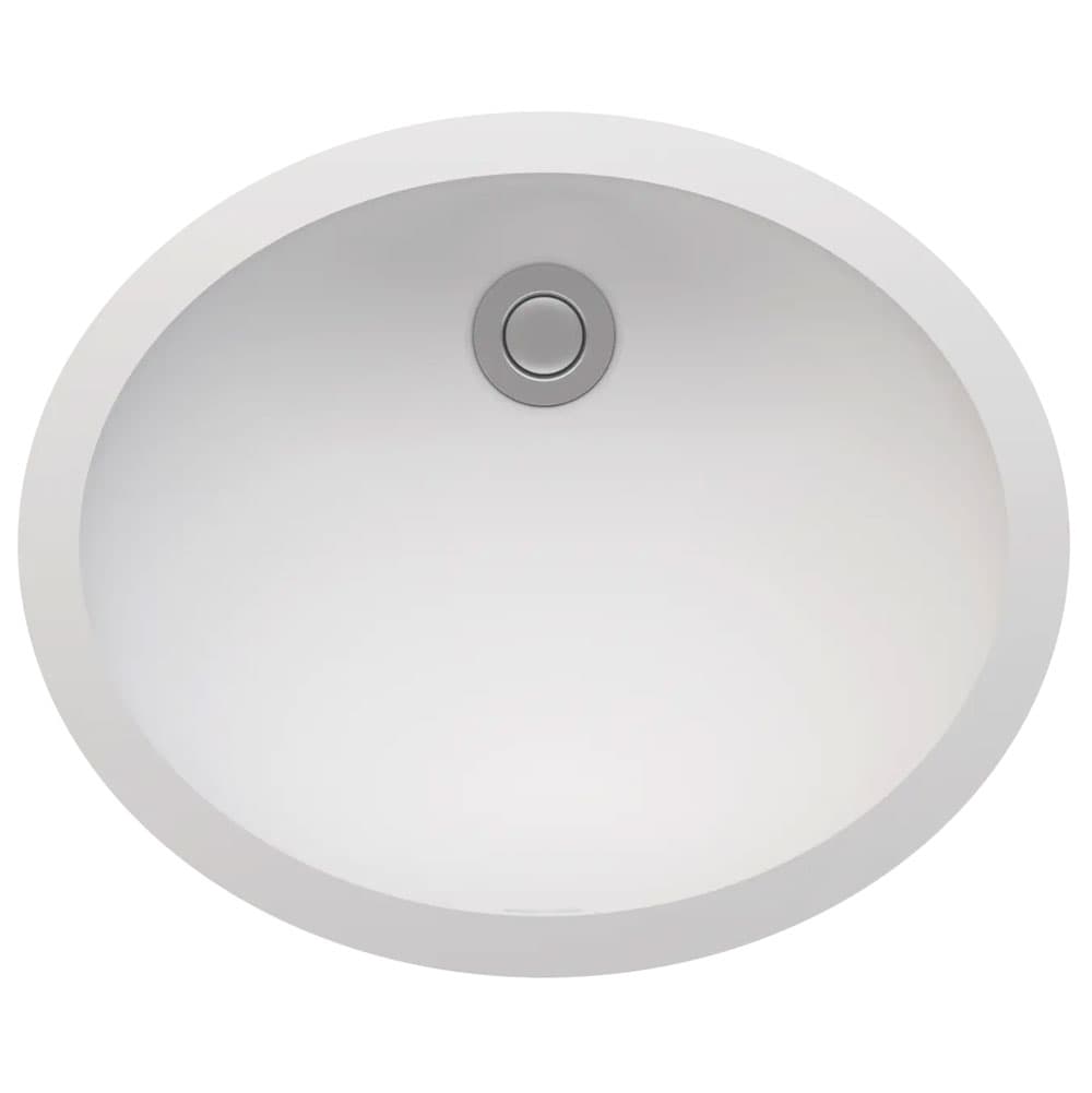 Acrylic Undermount Single Bowl Vanity Sink, 16-1/8" x 12-13/16" x 5-1/8", Arctic White