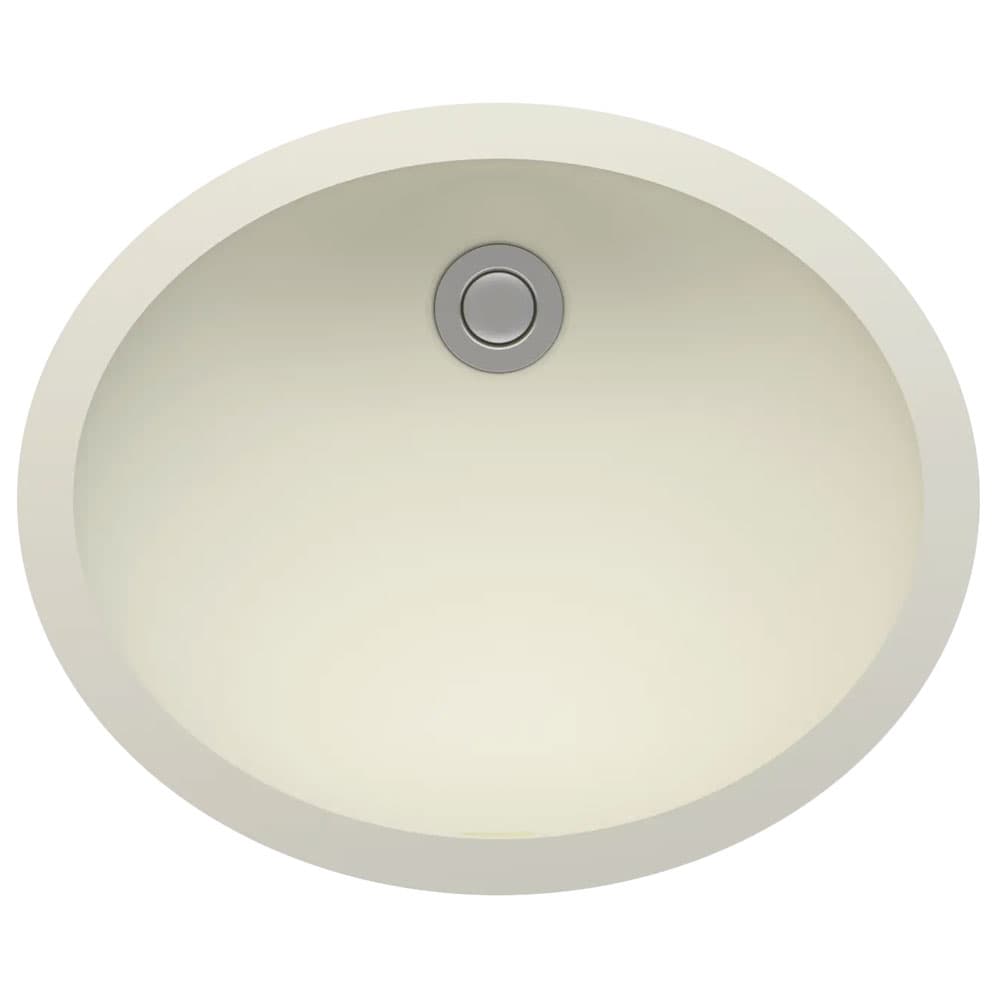 Acrylic Undermount Single Bowl Vanity Sink, 16-1/8" x 12-13/16" x 5-1/8", Natural White