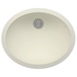 Acrylic Undermount Single Bowl Vanity Sink, 16-1/8" x 12-13/16" x 5-1/8", Natural White