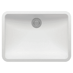Acrylic Undermount Single Bowl Vanity Sink, 19-1/2" x 14-3/8" x 6-3/4", Natural White