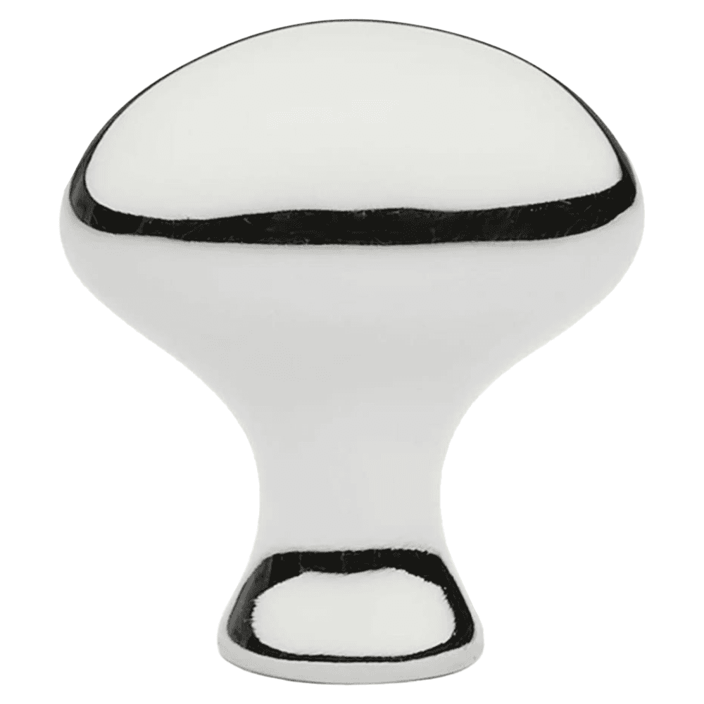 1-1/4" Egg Cabinet Knob, Polished Nickel