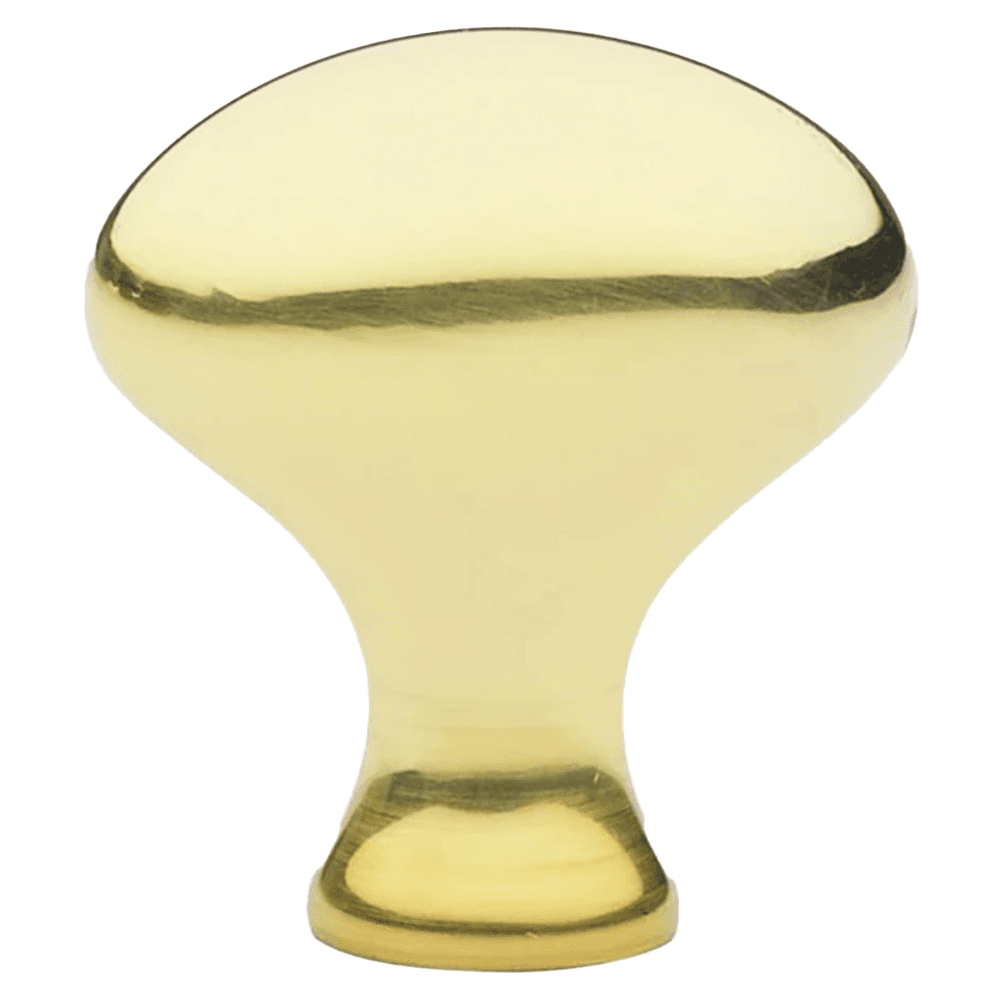 1-1/4" Egg Cabinet Knob, Polished Brass