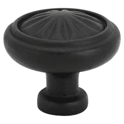 1" Tuscany Bronze Cabinet Knob, Flat Black Bronze