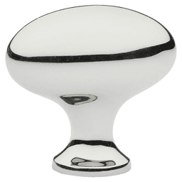 1-3/4" Egg Cabinet Knob, Polished Nickel