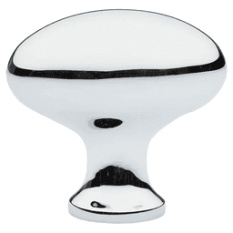 1-3/4" Egg Cabinet Knob, Polished Chrome