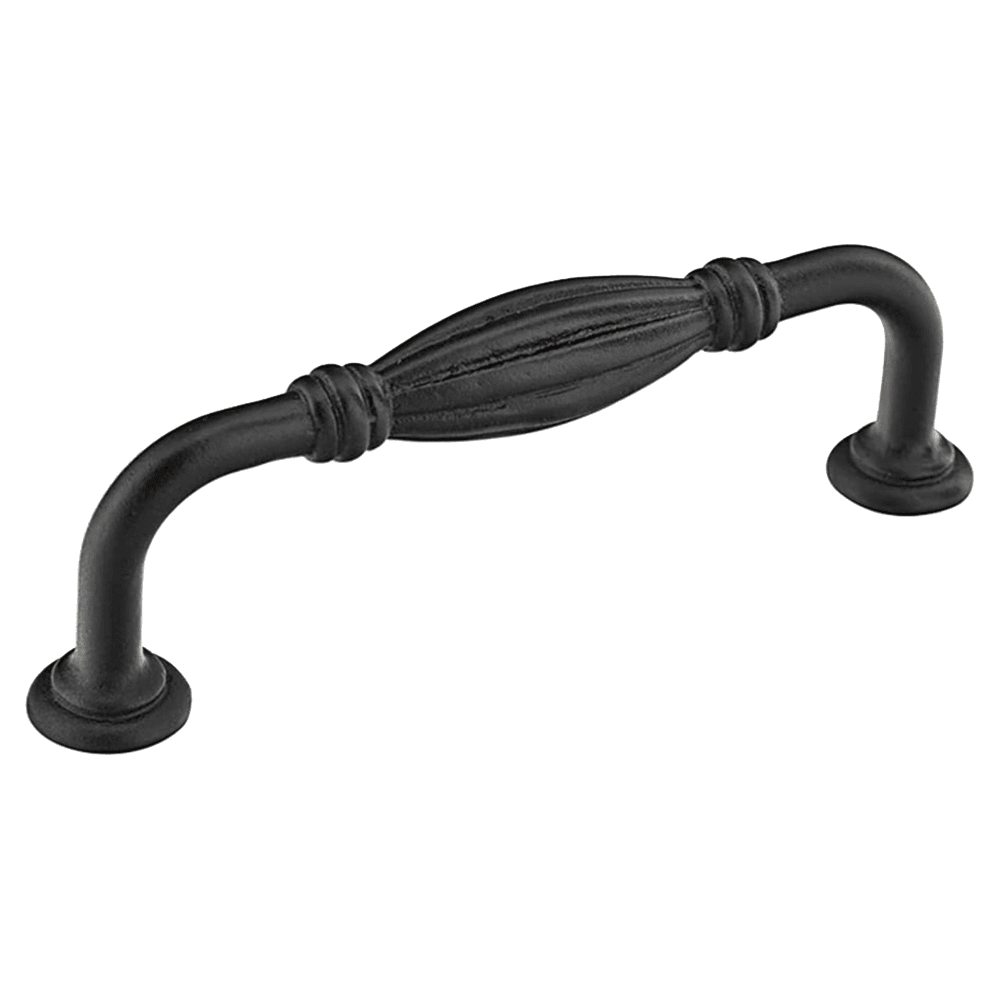 3" Tuscany Fluted Cabinet Pull, Flat Black Bronze