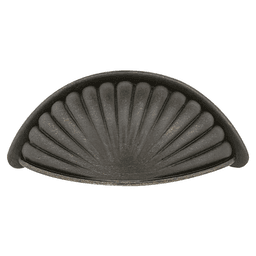 3" Tuscany Fluted Bin Cup Pull, Flat Black Bronze