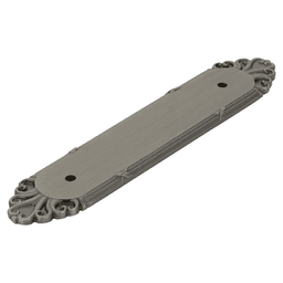 6-3/4" Ribbon/Reed Cabinet Backplate for Pull, Satin Nickel