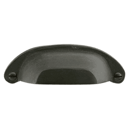 4" Ranch Bin Cup Pull, Flat Black Bronze