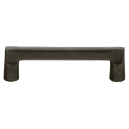 4" Rail Cabinet Pull, Flat Black Bronze