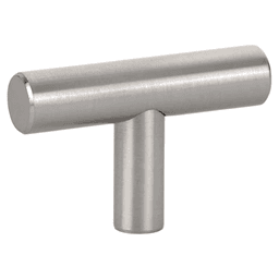 2" Bar Cabinet T-Knob, Satin Nickel