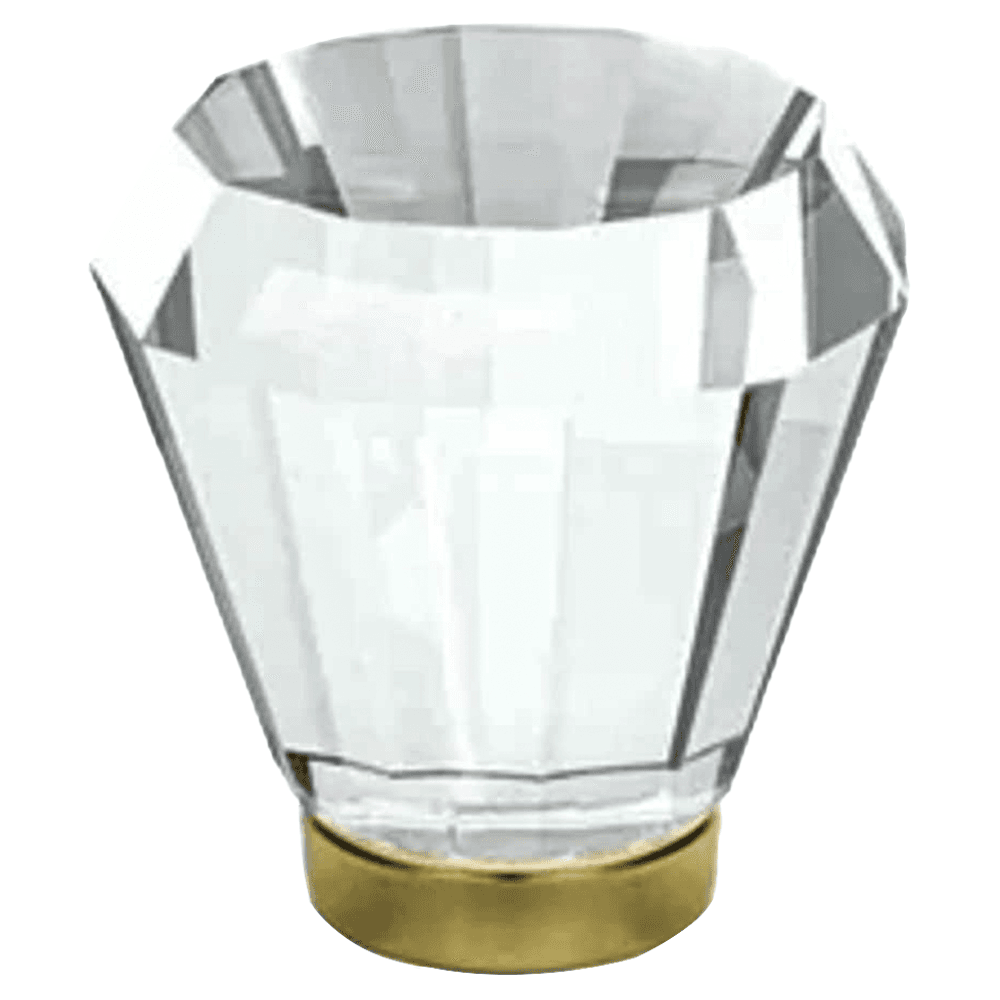 1-1/4" Brookmont Glass Cabinet Knob, Satin Nickel