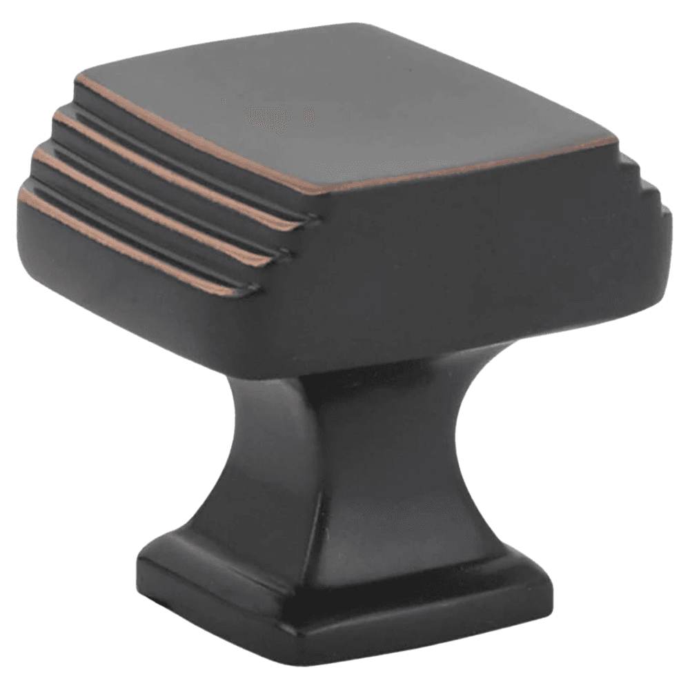 1-1/4" Art Deco Cabinet Knob, Oil Rubbed Bronze
