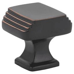 1-1/4" Art Deco Cabinet Knob, Oil Rubbed Bronze