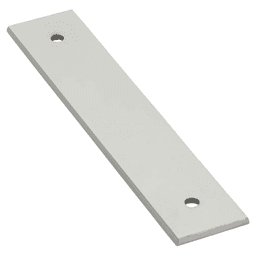 5-1/4" Art Deco Rectangular Cabinet Backplate for Pull, Polished Nickel