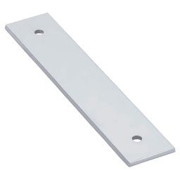 5-1/4" Art Deco Rectangular Cabinet Backplate for Pull, Polished Chrome