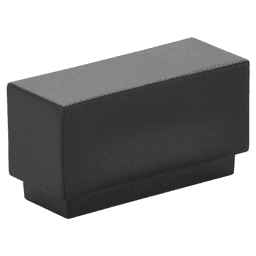 1-5/8" Cinder Cabinet Knob, Flat Black