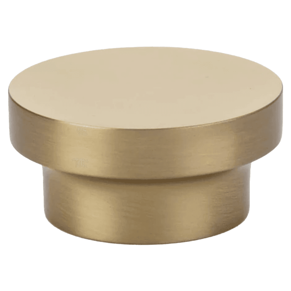 1-3/8" District Cabinet Knob, Satin Brass