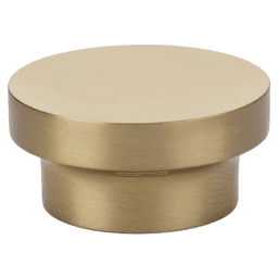1-3/8" District Cabinet Knob, Satin Brass
