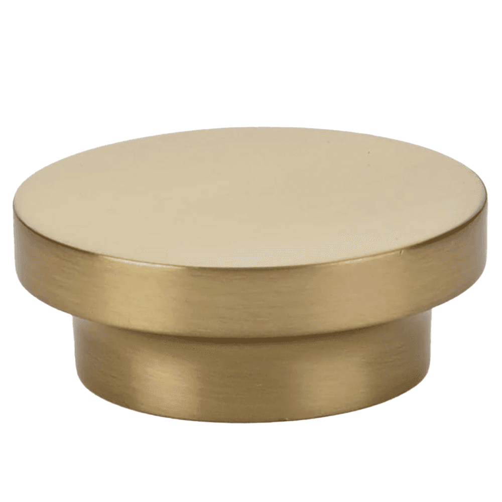 1-5/8" District Cabinet Knob, Satin Brass