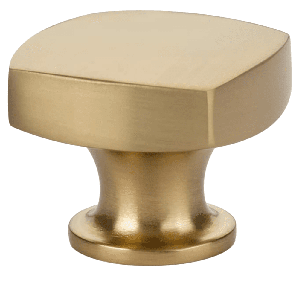 1-1/2" Freestone Cabinet Knob, Satin Brass