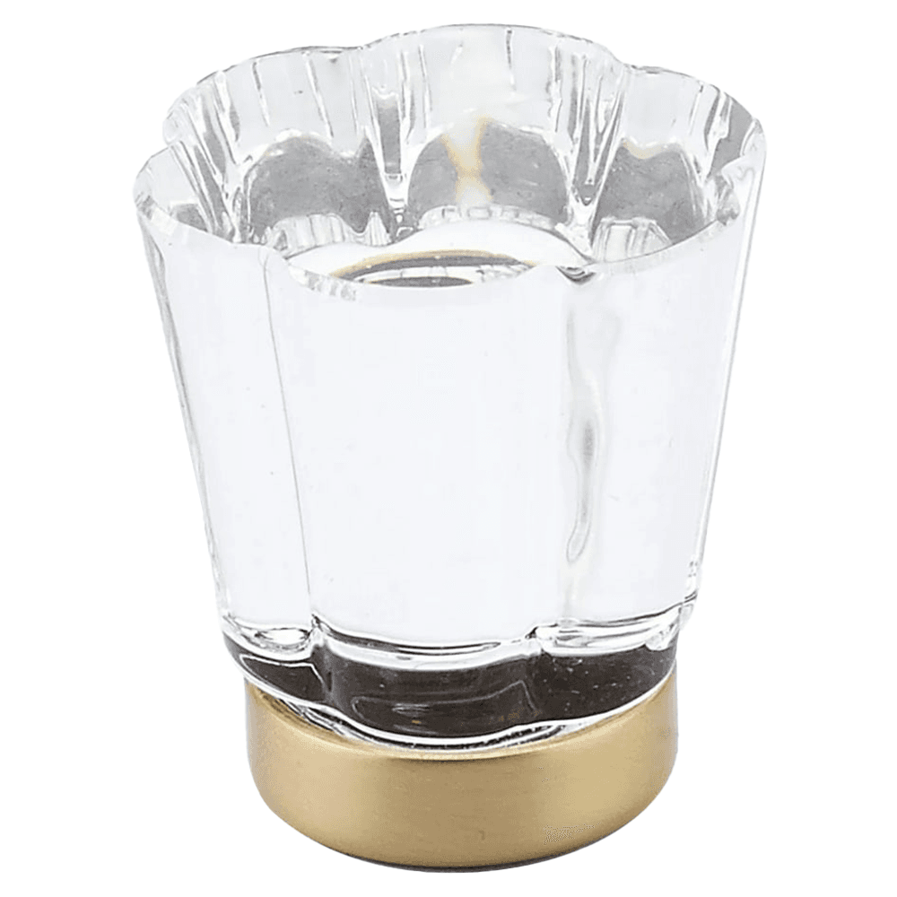 1-1/4" Forza Glass Cabinet Knob, Flat Black