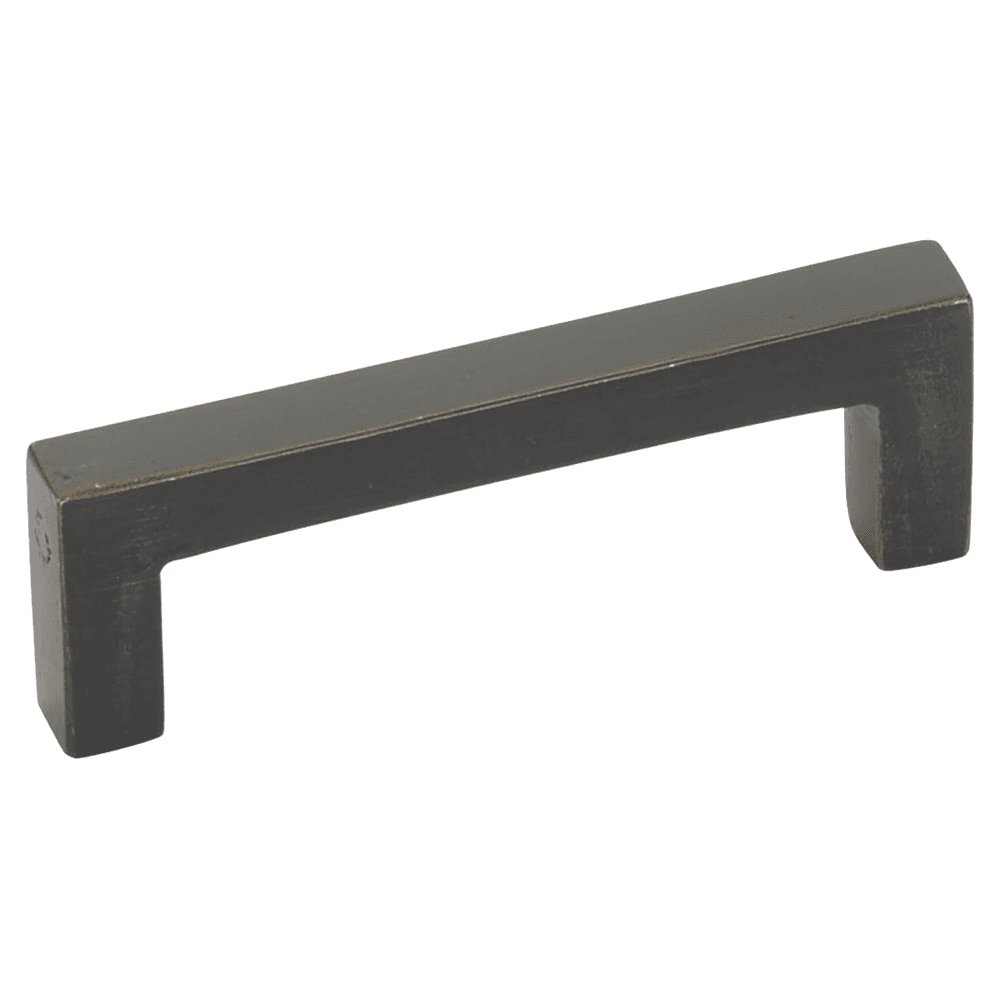10" Rustic Modern Rectangular Cabinet Pull, Tumbled White Bronze