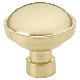 1-1/4" Brandt Cabinet Knob, Satin Brass