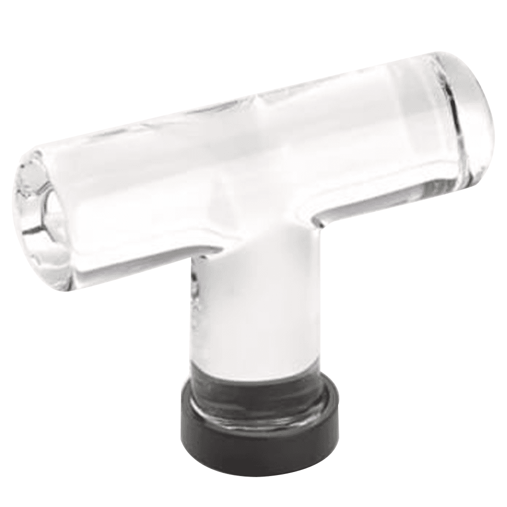 2-1/8" Modern Glass Cabinet T-Knob, Oil Rubbed Bronze