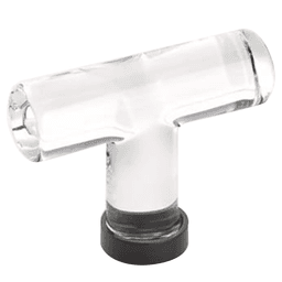 2-1/8" Modern Glass Cabinet T-Knob, Oil Rubbed Bronze