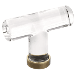 2-1/8" Modern Glass Cabinet T-Knob, French Antique