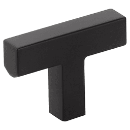 2" Warwick Cabinet T-Knob, Flat Black