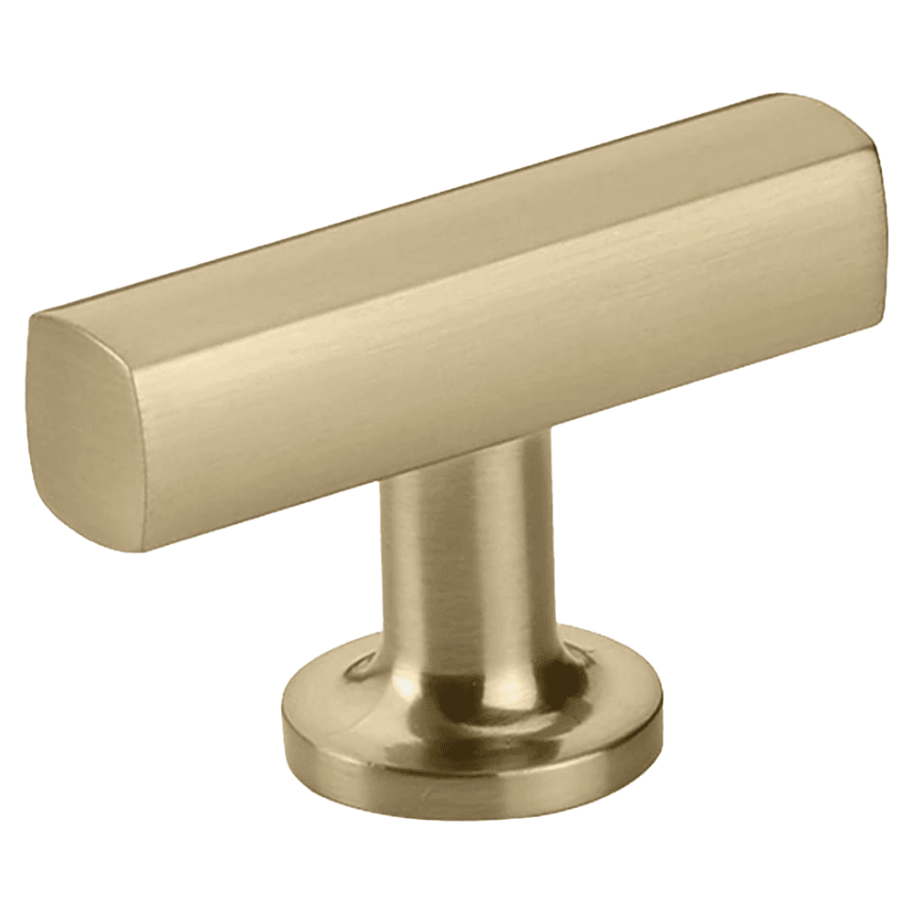1-7/8" Freestone Cabinet T-Knob, Satin Brass