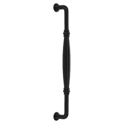 12" Fluted Back to Back Mounting Appliance Pull, Flat Black Bronze