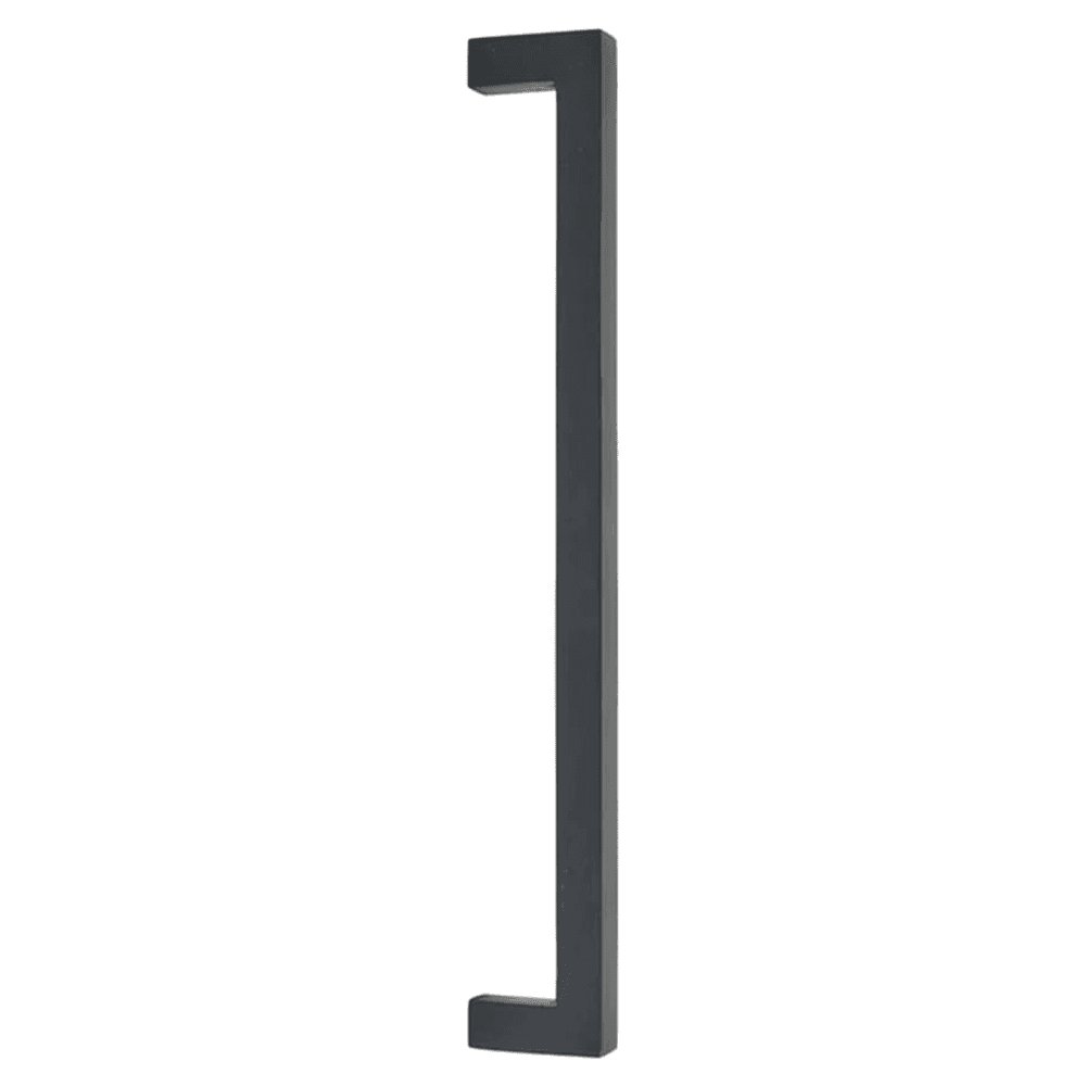 12" Rustic Modern Rectangular Back to Back Mounting Appliance Pull, Flat Black Bronze