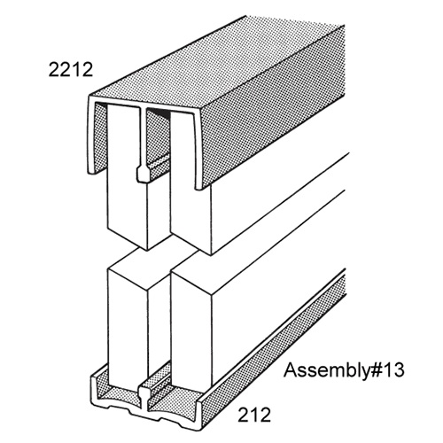 1/2" x 72" Sliding Track, Gray Finish