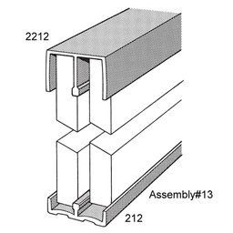 1/2" x 72" Sliding Track, Gray Finish