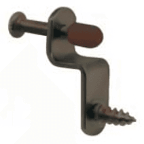 Architectural Pull 1-1/4" Glass Door Mirror Clip, Bronze